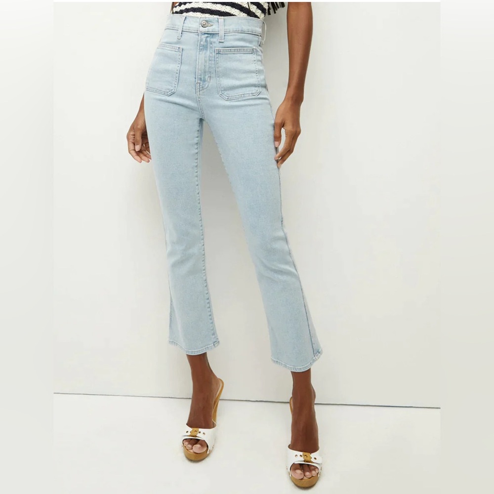 Veronica Beard Light Blue Flare Jeans
